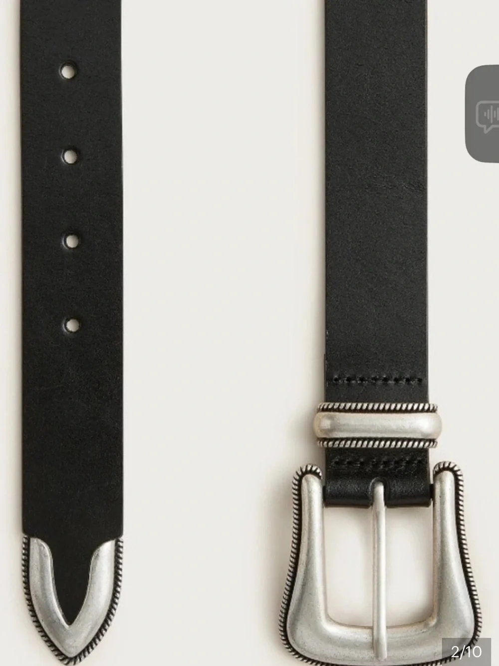 NWT J. Crew Western buckle belt in Italian leather in Size Medium